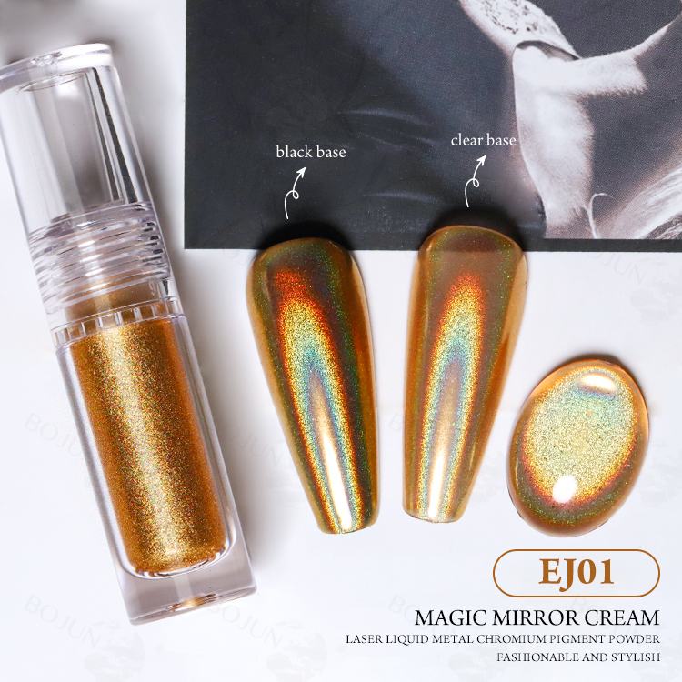 BOJUN EJ01 | Holographic Laser Mirror Effect Liquid Chrome Powder
